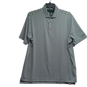 F&G Tech Men's Golf Polo‎ Shirt Short Sleeve Green Striped Size XL" Dela Dental"